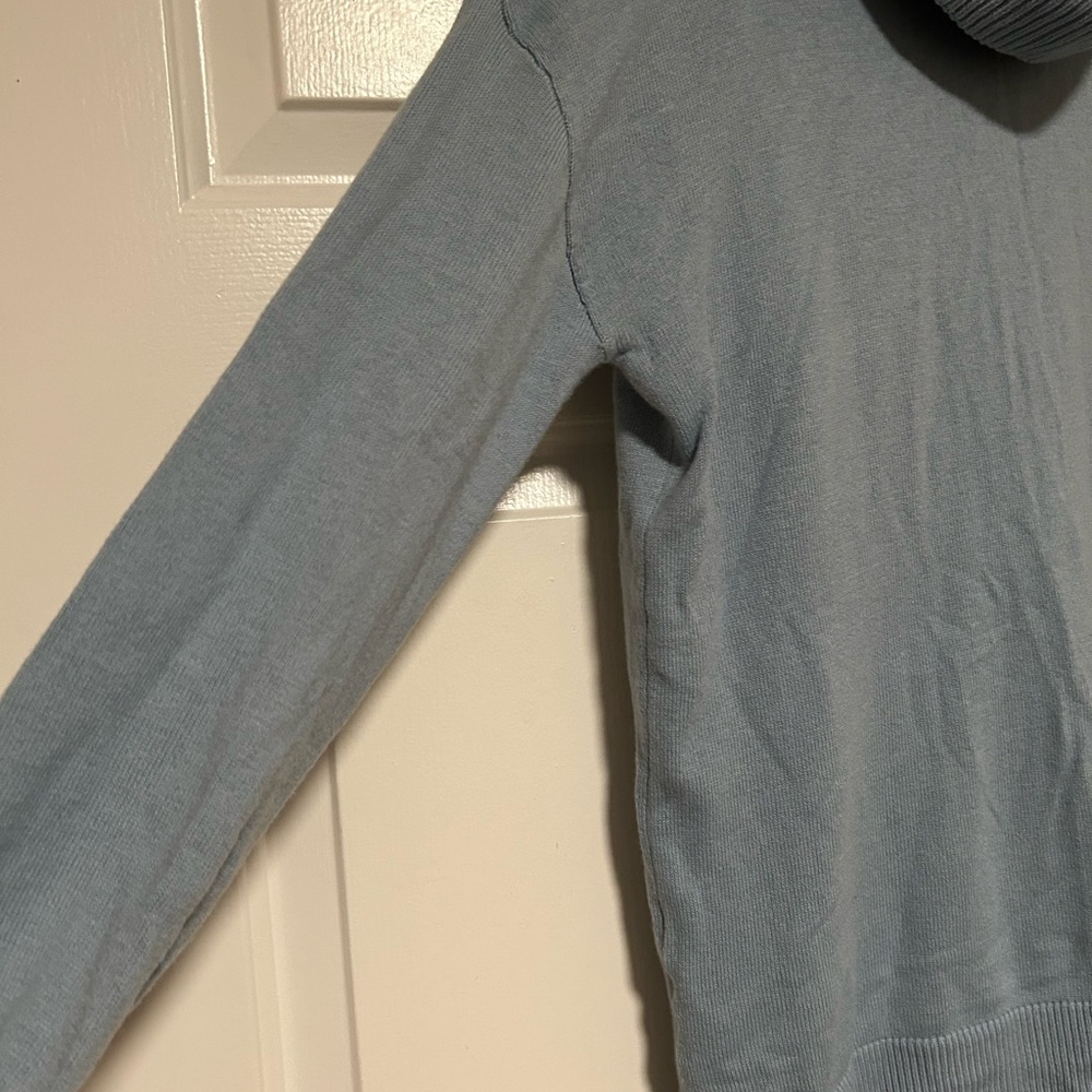 LOFT Light Blue Ribbed Sweater - Picture 3 of 5